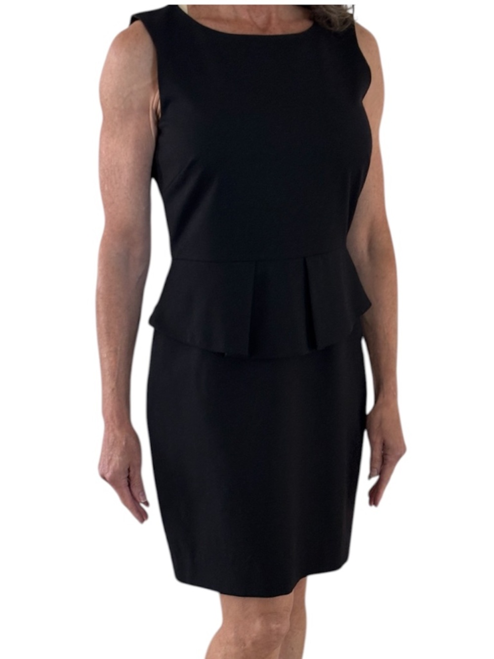 J Crew Sleeveless Peplum Sheath Dress - Black Size 2